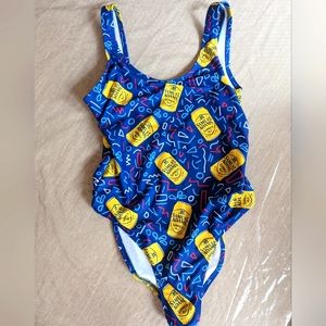 Sam Adams SummerAle One Piece Swimsuit Pool Beach Vacation Swimwear Bathing suit